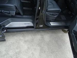 * дешевый распродажа! не использовался хранение товар Nissan Elgrand E52 серия дверь накладка на порожек из нержавеющей стали белый цвет белый LED все комплектация первая половина и вторая половина общий 