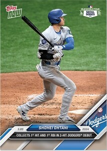 ■大谷翔平　2024 MLB Topps now ドジャースデビュー　ソウルシリーズ 開幕戦　Shohei OHTANI card #1 韓国