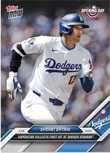 ■大谷翔平　2024 MLB Topps now ドジャースタジアムデビュー　初ヒットカード USA開幕戦　Shohei OHTANI card #9 ②