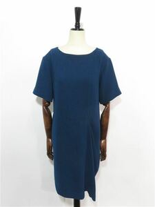 62697 Jil Sander ／ ジルサンダー NAVY アシンメトリー ワンピース