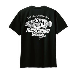 ☆ イラスト ロックフィッシュ釣りTシャツ クエ／グルーパーゲーム／ドライTシャツの画像1