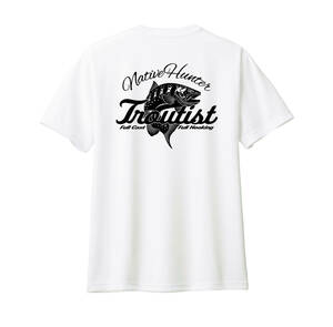 ☆ イラスト トラウト鱒釣りTシャツ　アマゴ/ヤマメ/渓流釣り/ドライTシャツ