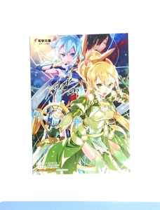 Sword Art Online Alicization Подписанная иллюстрационная открытка Cinon оставить аниме -обвинения Денгеки Бунко