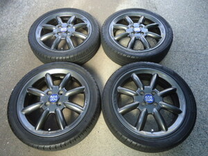  Daihatsu original MINILITE minilite 16x4.5J +45 4H/100PCD gunmetal &KUMHO HS51 165/50R16 tire wheel USEDx4ps.@SET ultra rare 