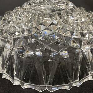 ★☆KAGAMI CRYSTAL GLASS カガミ クリスタル ガラス皿 ガラスプレート 大皿 直径約27cm #4070☆★の画像7
