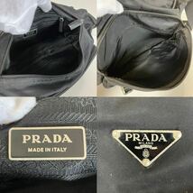 【1円〜】PRADA プラダ ショルダーバッグ メッセンジャーバッグ レザー テスート ブラック 正規品_画像6