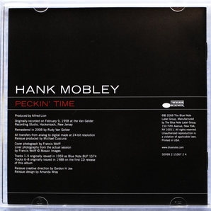 【RVG ジャズCD】ハンク・モブレー/ペッキン・タイム/Hank Mobley/Peckin' Time/リー・モーガン/ウィントン・ケリー/BLUE NOTEの画像3