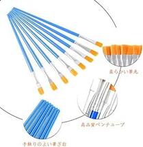YFFSFDC 平筆 絵筆 100本セット 画材筆 水彩筆 プラモデル 塗装 油絵 水彩画 フィギュア 筆 (平筆_画像3