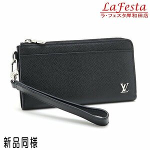 ◆ 本物 新品同様 ◆ LV ルイヴィトン ヴィトン ジッピードラゴンヌ 長財布 スマホ収納 タイガ 黒 リストストラップ 保存袋 箱 人気 M69409