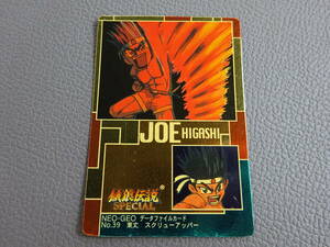 〈J-2161〉　餓狼伝説スペシャル YUU COOP カードダス SNK 1993 NEOGEO データファイル ゴールドカード 39