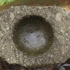 蹲 横幅43cm 重量29.5kg 手水鉢 植木鉢 庭石 九州産天然石の画像8