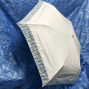 レノマ renoma 1級遮光生地使用 UVカット 晴雨兼用折りたたみ傘 日傘 水色 クリスタルチェーン付き 新品