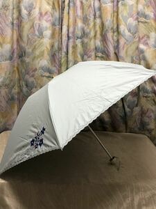 レノマ renoma 1級遮光生地使用 UVカット 晴雨兼用折りたたみ傘 日傘 花ラメ 水色 新品