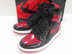 NIKE ナイキ 555088-063 AIR JORDAN 1 RETRO HIGH OG BRED PATENT スニーカー　美品　27㎝