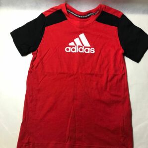 アディダス adidas Tシャツ 半袖Tシャツ　140 赤　黒