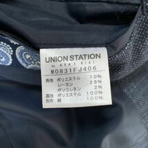 【未使用級・M〜L】春夏 MEN'S BIGI メンズビギ テーラードジャケット ネイビー UNION STATION 2B 本切羽 メンズ ペイズリー柄 ブレザー _画像10