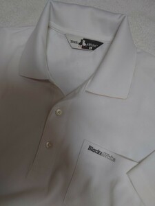  black & white Black & White polo-shirt white L size beautiful goods 