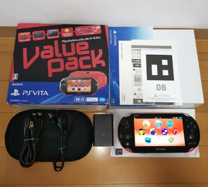 ● 美品 送料無料 fw3.65 PCH-2000 Red Black レッド ブラック SONY 中古 PS Vita PlayStation Vita psvita ●