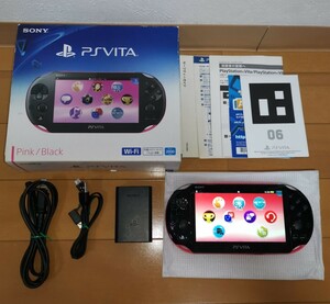 ● 美品 送料無料 fw3.61 PCH-2000 Pink Black ピンクブラック SONY 中古 PS Vita PlayStation Vita psvita ●