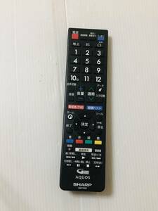 B 送料無料　SHARP(シャープ) AQUOS テレビ リモコン GB278SB 動作品　