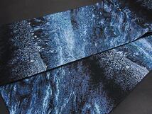 新品未仕立　西陣織六通柄高級袋帯　幻想的美しいグラデーション　 イタリア・青の洞窟_画像3