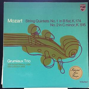 ◆ ストリングス ◆ Mozart ◆ String Quintets ◆ Grumiauz Trio ◆ 蘭盤 Philips