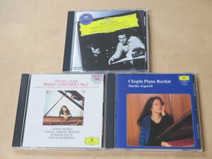 ショパン、マルタ・アルゲリッチ CD3枚セット　/　Piano Works: Argerich　/　ピアノ協奏曲第2番　/　他　/　Martha Argerich