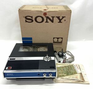【E494】昭和レトロ 家電 SONY/ソニー テープレコーダー TC-222 SOLID STATE 当時物 現状品 通電確認済み b