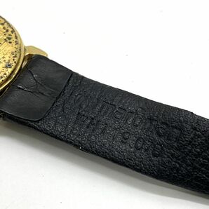 【E158】希少品 天皇陛下 御在位 60周年記念 腕時計 クオーツ 鳳凰紋章入り文字盤 ゴールド色 アンティーク bの画像8