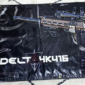 【E200】大型 タペストリー 179×89cm DELTA HK416 デルタカスタム 次世代電動ガン インテリア 飾り ポスター 店舗装飾品 ミリタリーの画像3