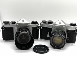 【E350】レトロカメラ ASAHI PENTAX ペンタックス 2台セット 一眼レフ フィルムカメラ SP/SV 現状 ジャンク扱い