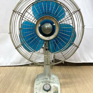 【E261】動作品 レトロ扇風機 National ナショナル ELECTRIC FAN 30BC 3枚羽根 青 高さ約59cm 昭和レトロ ヴィンテージ 当時物 bの画像1