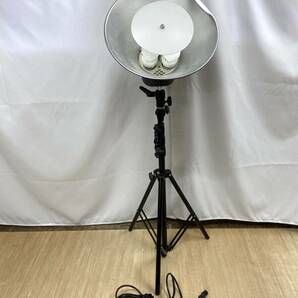 【E357】コメット COMET C-PLUS FL ライト３ スタンドセット 撮影用ライト 高さ95〜255cm 点灯確認済み bの画像1