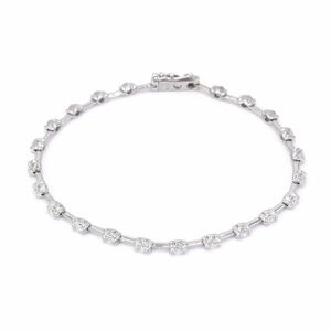  De Beers la Inte varnish bracele K18WG total 1.25ct natural diamond new goods finish settled white gold 16cm used free shipping 