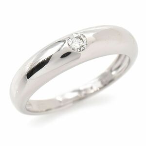 0,1ct Natural Diamond Ring 13 K18WG Новый готовый набранный набор 1 зерновой бриллиант кольцо комару белое золото 3,5 г использовал бесплатную доставку