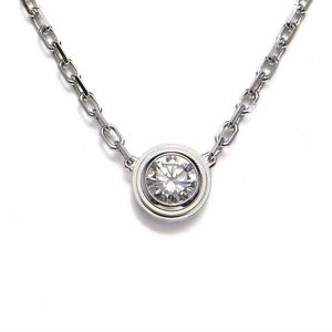  Cartier dam -ru necklace Large model B7215400 K18WGtia man reje necklace LM one bead diamond white gold used free shipping 