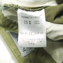 KENNETH FIELD ケネスフィールド 23SS Gurkha Trousers III Herringbone グルカトラウザーズ ヘリンボーン XS OLIVE 2タック パンツ g16495_画像9