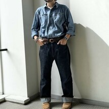 RRL x BEAMS PLUS ダブルアールエル ビームスプラス 別注 アメリカ製 Chambray Shirt 40s U.S.NAVY シャンブレーシャツ M Double RL g16484_画像3