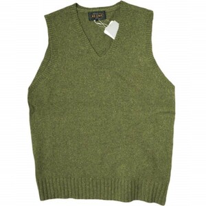  new goods BEAMS PLUS Beams plus Eco Wool Military Vest eko wool military knitted the best 11-05-0122-048 M olive V neck g16347