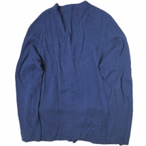 tsuki.s ツキドットエス 日本製 WOOL WAVEYARN CARDIGAN ウールウェーブヤーンカーディガン 3MK13W M NAVY ニット Vネック トップス g15923_画像2