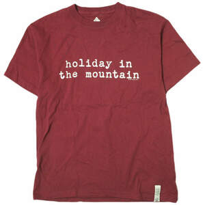 MOUNTAIN RESEARCH マウンテンリサーチ 23SS h.i.t.m. Tee ロゴプリントTシャツ MTR-3696 L RED/WHITE 半袖 トップス g16104