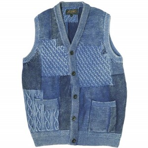 BEAMS PLUS Beams plus indigo cable the best k Lazy pattern knitted the best 11-05-0122-048 M Indigo sweater g16348