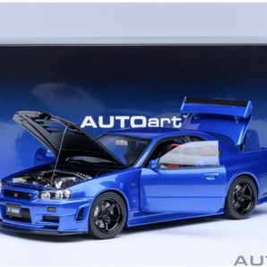 オートアート(AUTOart)1/18 NISMO R34 GT-R Z-tune ベイサイドブルー(カーボンボンネット仕様) 【新品未開封品】の画像1