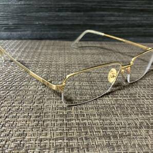 トリプル銀座にて購入 本物 金無垢 メガネ K18 市場流通量の圧倒的に少ないモデル イエローゴールド ナイロール 眼鏡 サングラス 老眼鏡の画像5