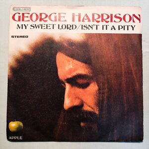 ◆イタリアORG◆ GEORGE HARRISON / MY SWEET LORD ◆貴重ジャケット付き/両面アンスライスアップル