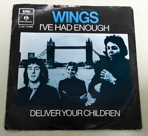 ◆オランダORG◆ WINGS / I'VE HAD ENOUGH ◆貴重ジャケット付き　PAUL McCARTNEY