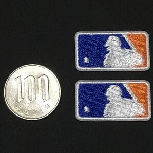 MLB バッターマン 極小（約3cm） ２枚セット ワッペン メッツカラーの画像1
