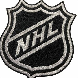 NHL ロゴ ワッペン 黒×白の画像2