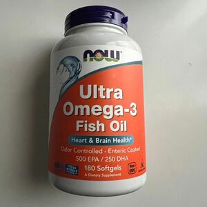 ウルトラオメガ3 180粒 DHA&EPA ソフトジェル ドコサヘキサエン酸 エイコサペンタエン酸 オメガ3 ナウフーズ