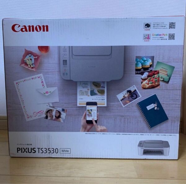 送料無料 CANON PIXUS TS3530 インクジェットプリンター インクなし 白